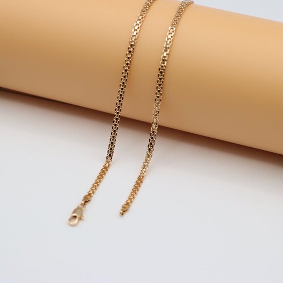 "Shiny Rose Gold Chain Necklace Simple Elegant Look, XPNL0122 - Picture 7 of 12
